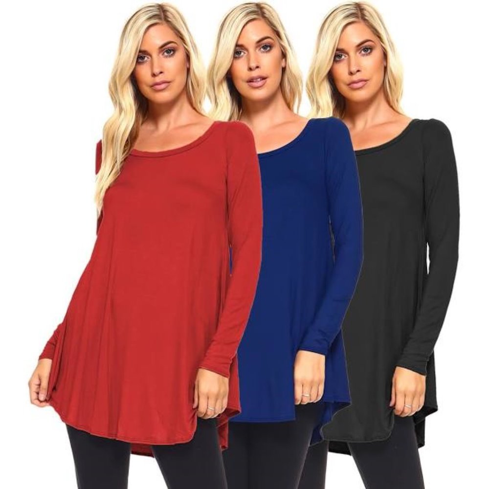 Isaac Liev Women's Flowy Spring Long-Sleeve